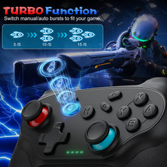 Nonbliep wireless controller with gyro motion sensing in action
