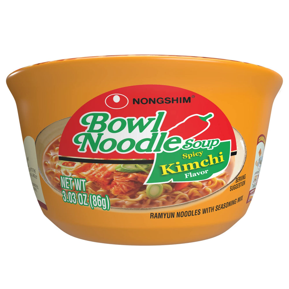 Nongshim Kimchi Bowl front view for a quick flavorful meal