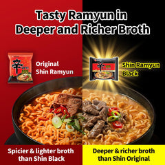 Nongshim Shin Ramyun Black spicy broth simmer ready in minutes for busy weeknights