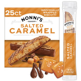Nonni's Bakery salted caramel biscotti packaging is display-ready and gift-worthy.