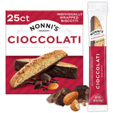Nonni's biscotti packaging showcases a convenient Italian snack for sharing.