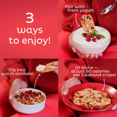 Nonni's Thin Addictives Cranberry Almond Thins serving plate, snack-ready and shareable