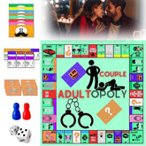 Nonshio adult couple board game dice in play for date-night strategy