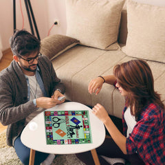 Nonshio couple board game task spaces on the board during play