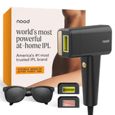 Nood Flasher Pro front view in matte black for at-home hair removal.