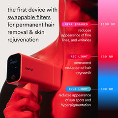 Nood Flasher Pro being used by hands for comfortable at-home treatment.