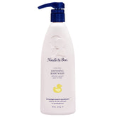 Noodle & Boo soothing baby body wash bottle shows gentle, low-suds cleansing for delicate skin.