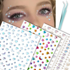 Nooepc face gems stars with adhesive for quick festival makeup accents.