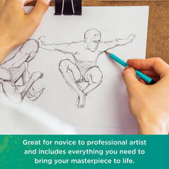 Norberg & Linden XL drawing set charcoal pencils deliver rich dark tones for depth
