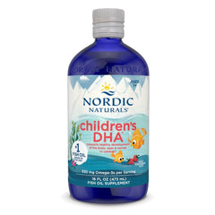 Nordic Naturals Children’s DHA strawberry bottle—kid-friendly omega-3 for daily learning support.