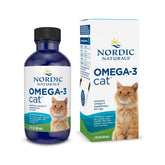 Nordic Naturals Omega-3 Cat bottle pour demonstrates easy dosing for cats