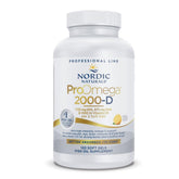 Nordic Naturals ProOmega 2000-D lemon bottle; high-potency omega-3 with vitamin D3 for daily wellness.