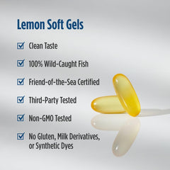 Bottle and dosage information for Nordic Naturals ProOmega 2000-D lemon supplement.