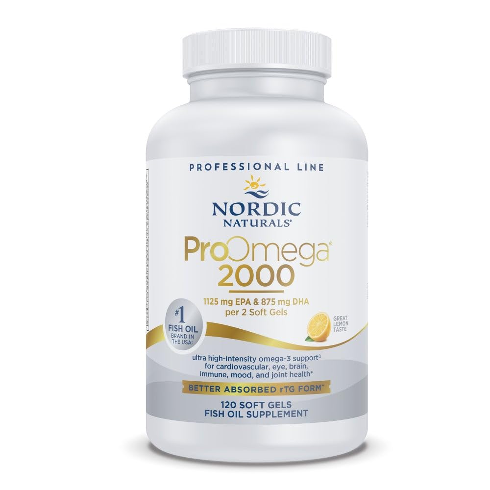 Nordic Naturals ProOmega 2000 lemon bottle promotes easy omega-3 intake