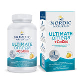 Nordic Naturals Ultimate Omega + CoQ10 lemon bottle showing the product for heart health support