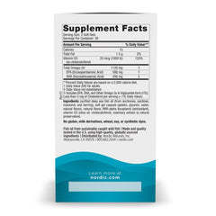 Close-up of Nordic Naturals lemon soft gels, easy-to-swallow daily capsules.