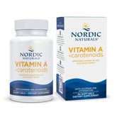 Nordic Naturals Vitamin A Carotenoids bottle for unflavored soft gels supporting antioxidant health