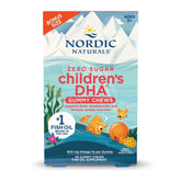 Nordic Naturals Zero Sugar Children's DHA Gummies tropical-punch bottle for easy on-the-go omega-3.