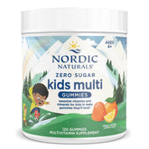 Nordic Naturals Zero Sugar Kids Multi Gummies orange-lemon bottle for tasty daily nutrition