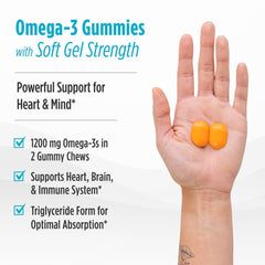Back view of Nordic Naturals gummy bottle highlighting purity and label details