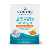 Nordic Naturals Zero Sugar Ultimate Omega Gummies bottle with tropical fruit flavor for daily omega-3 support