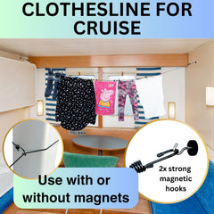 Nordmoose retractable clothesline hooks enable fast, secure drying anywhere.