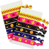 Norme softball hair ties in multi colors for crease-free comfort during sports.