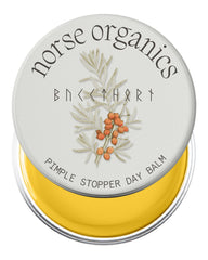 Norse Organics Pimple Stopper Day Balm jar for daytime acne care.