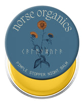 Norse Organics Pimple Stopper Night Balm jar for nightly blemish care.