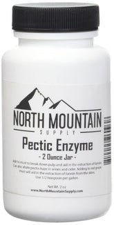 North Mountain Supply pectic enzyme jar on a shelf for winemaking