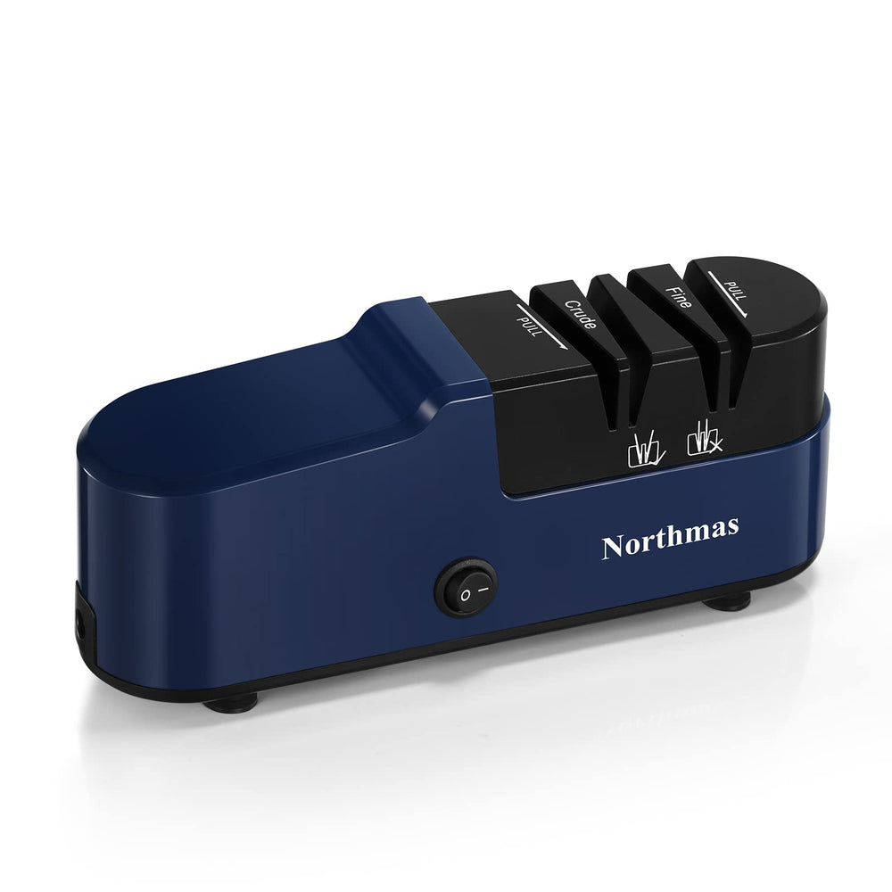 Northmas Knife Sharpener front view, a compact home sharpening solution.