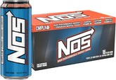 NOS Original 16oz can energizes workouts and study sessions.