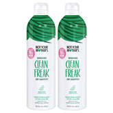 Not Your Mother's Clean Freak dry shampoo 2-pack provides instant oil absorption for refreshed hair.