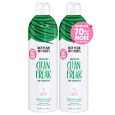 Not Your Mother's Clean Freak Unscented Dry Shampoo 2-pack application shot showing quick root refresh