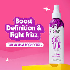 Not Your Mother's Curl Talk defining cream tube highlighting moisture and shine for curls.