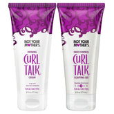 Not Your Mother's Curl Talk Frizz Control Sculpting Gel demonstrates frizz control and defined curls.