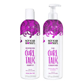 Not Your Mother's Curl Talk Shampoo bottle front highlighting cleansing for defined curls