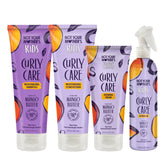 Not Your Mother's Kids Curly Care Shampoo pour promotes gentle cleansing for curly hair.