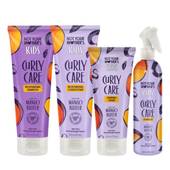 Not Your Mother's Kids Curly Care Shampoo pour promotes gentle cleansing for curly hair.