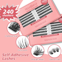 NovaBeryl pre-glued lash clusters simplify everyday makeup routines.