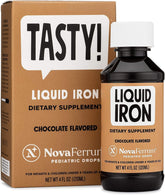 NovaFerrum Tasty bottle label with chocolate flavor and kid-friendly branding.