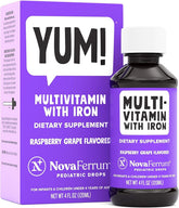 NovaFerrum Yum bottle-dispense for easy dosing during daily iron supplementation.