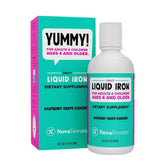NovaFerrum Yummy bottle with kid-friendly raspberry grape flavor for easy dosing.