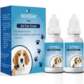 NOVEHA Pet Gel Eye Drops two 10 ml bottles in a ready-to-use pack for pets