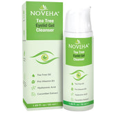 NOVEHA Tea Tree Eyelid Gel Cleanser bottle for gentle eyelid care and soothing cleansing.