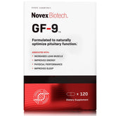 Novex Biotech GF-9 bottle with capsules for energy and endurance.