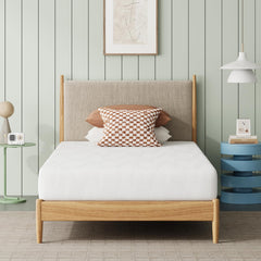 Novilla twin 8in mattress front view showing cooling surface for refreshed nights