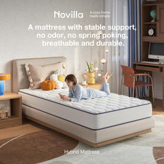 Novilla interlocked heavy-gauge coils illustrate durable, sag-resistant construction