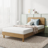 Novilla Twin XL mattress with 8 inch foam layers delivering balanced support.