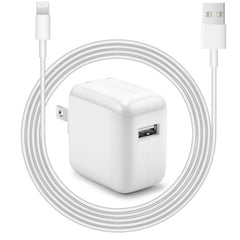 Novobit iPad charger with foldable travel plug for compact travel charging.